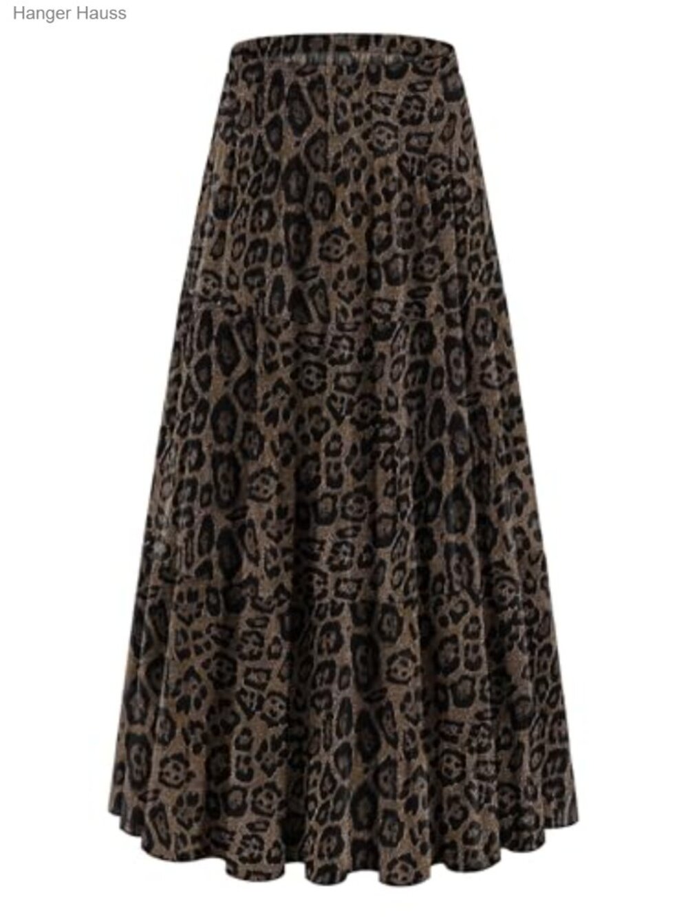 Women's Maxi Chiffon Skirt Flowy Boho A-Line High Rise Elastic Waist